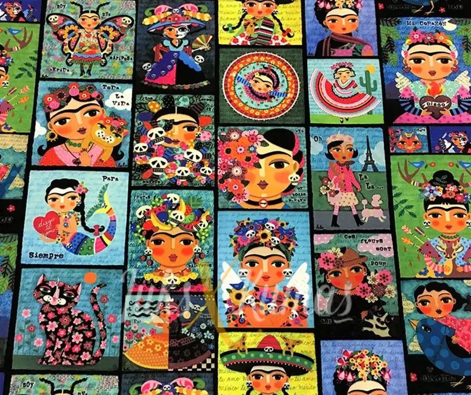 Panolu Frida Desenli Kumaş