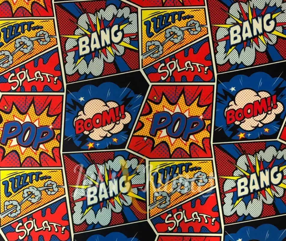 Pop Art Eklemeli Desenli Kumaş