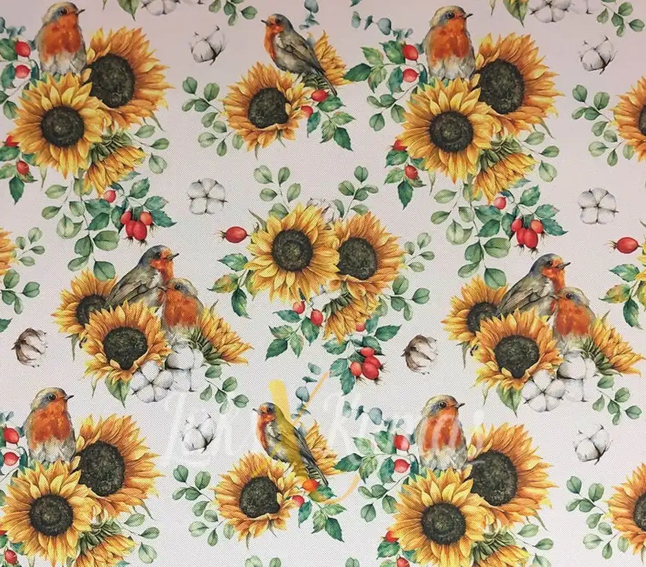 Ayçiçeği Desenli Kumaş
