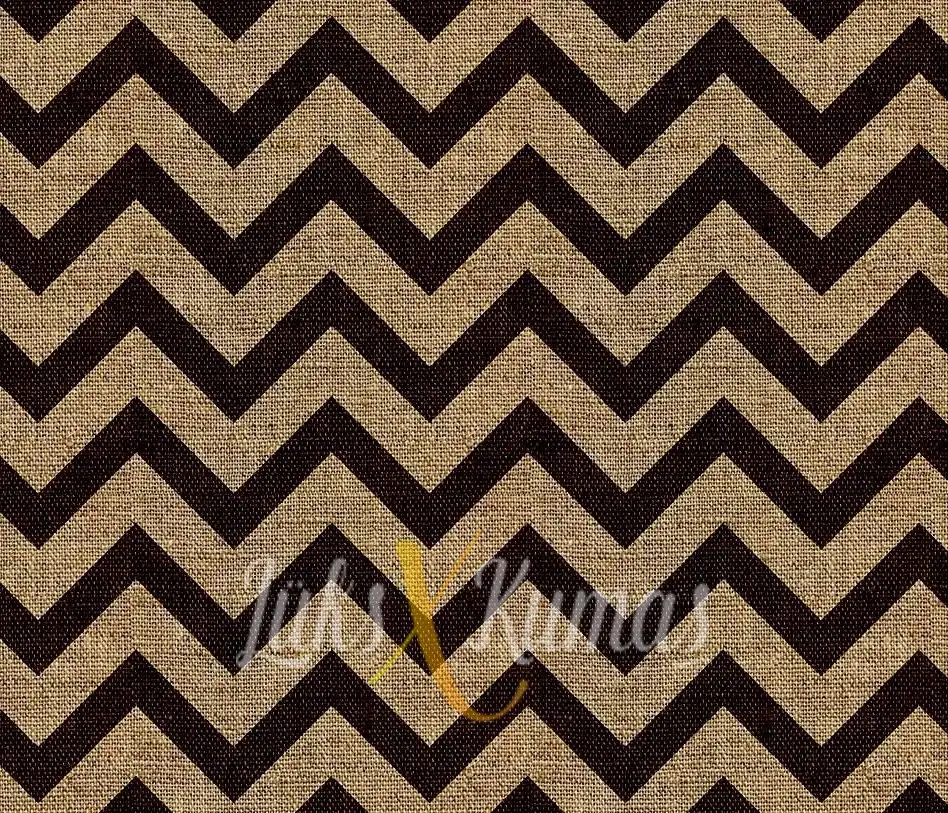 Kahve Zigzag Desenli Kumaş