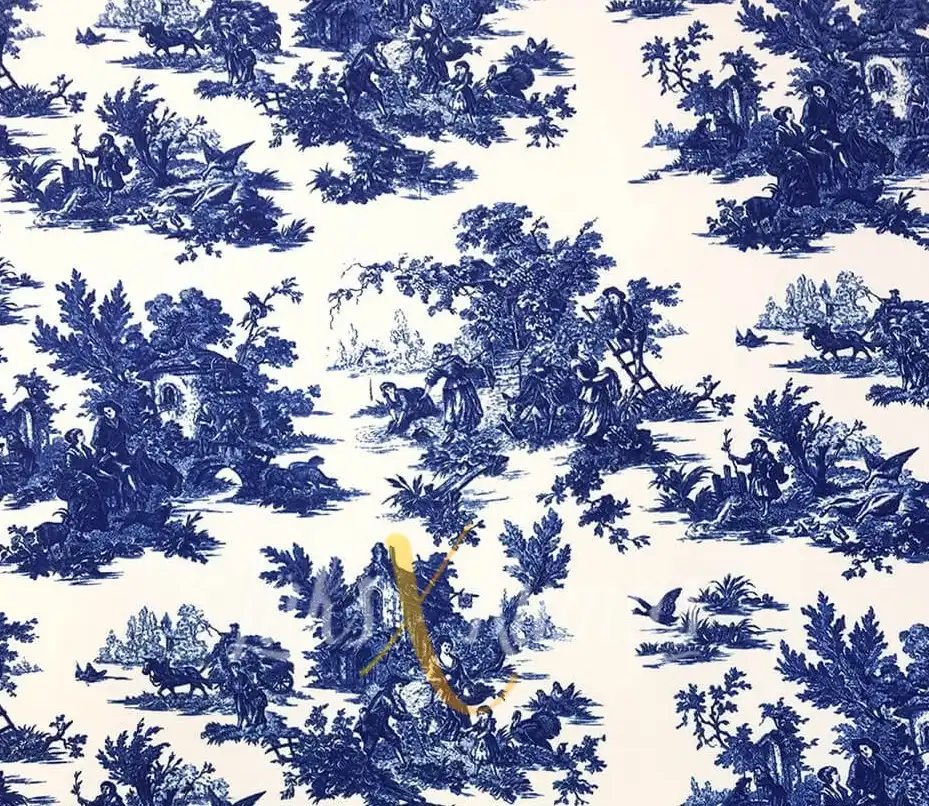Blue Blanc Desenli Kumaş