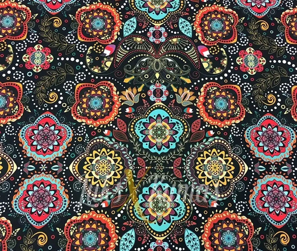 Otantik Mandala Desenli Kumaş
