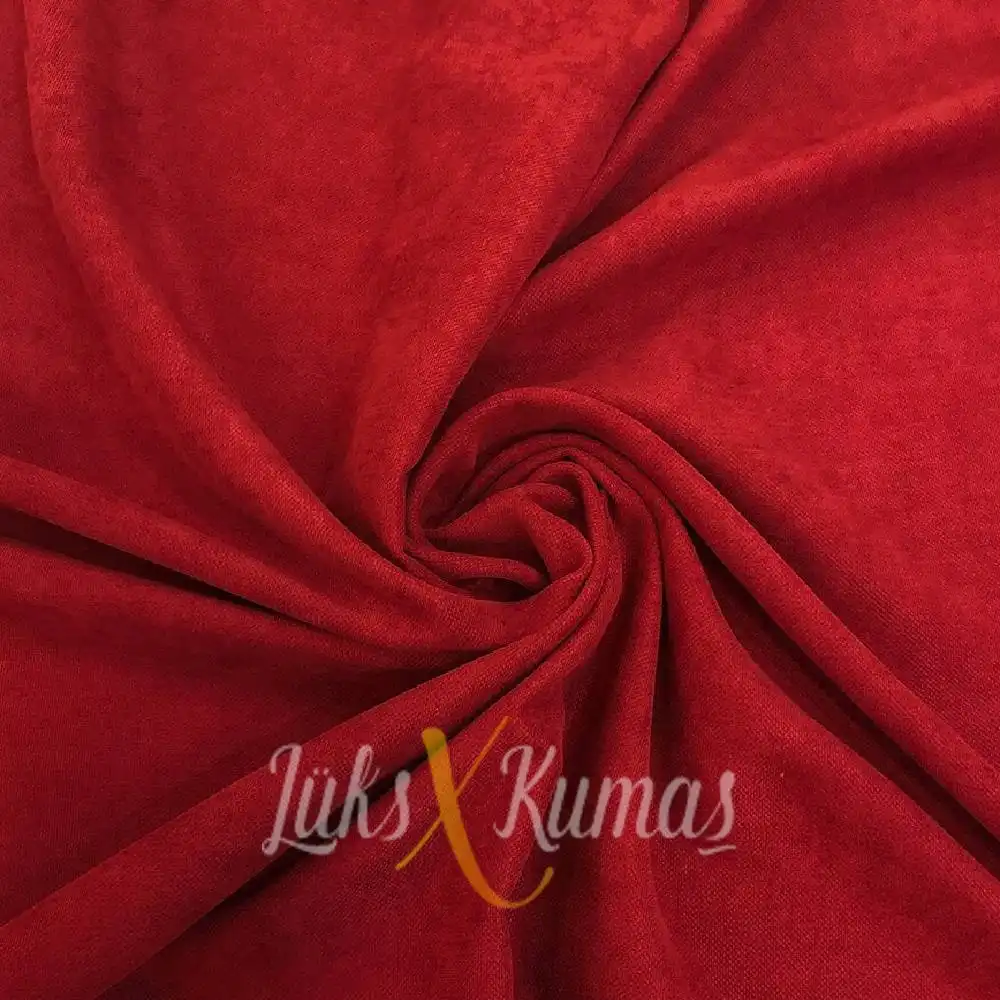 Kırmızı Düz Renk Döşemelik Kumaş
