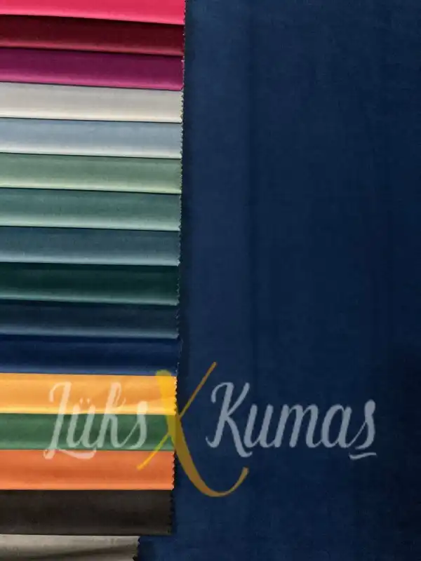 Lacivert Kadife Döşemelik Kumaş