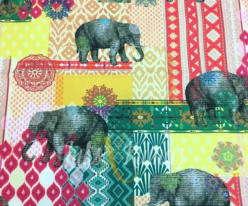 Patchwork Filli Desenli Kumaş