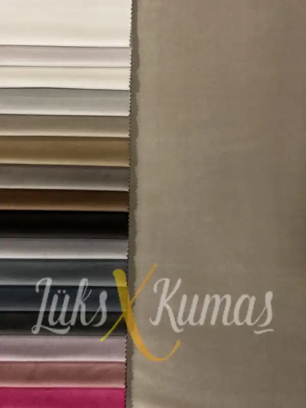 Bej Kadife Döşemelik Kumaş